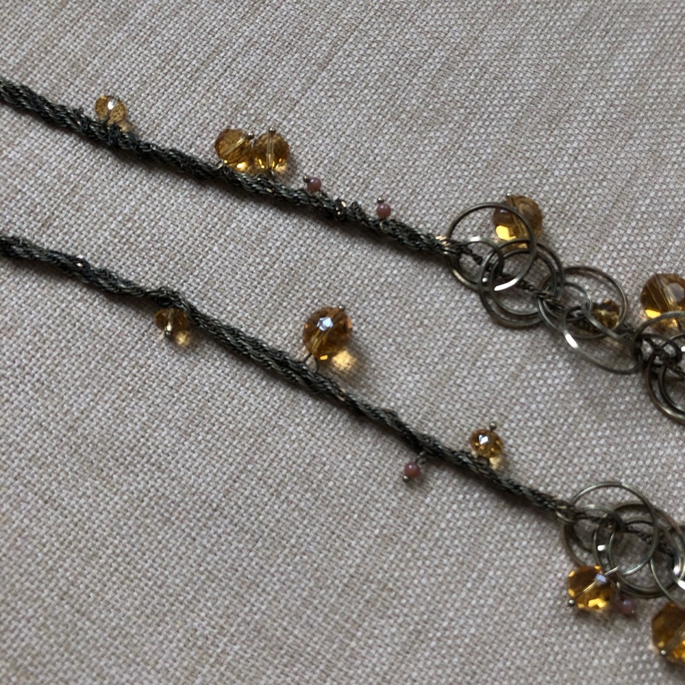 Talbots Hoop Rope & Bead Statement Necklace - Picture 8 of 11